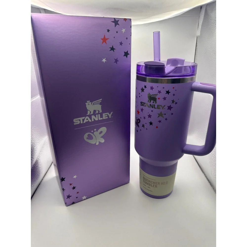 Stanley x Oliva Rodrigo Sour Grape The Flowstate Quencher H2.0 Tumbler 40 OZ NIB - Picture 2 of 11